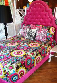 Hot Pink Velvet Marrakesh Bed