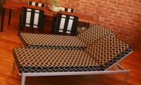 South Beach Outdoor Sunlounger with Chippendale Sunbrella Cushions