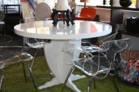 Modern Greek Dining Table in Autobody White