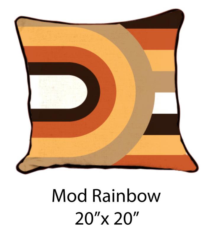 Mod Rainbow White/Orange/Brown/Mustard/Sand 