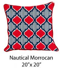 Nautical Moraccan Red/Navy/White 