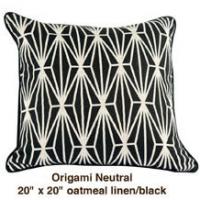 Origami Neutral Oatmeal Linen / Black