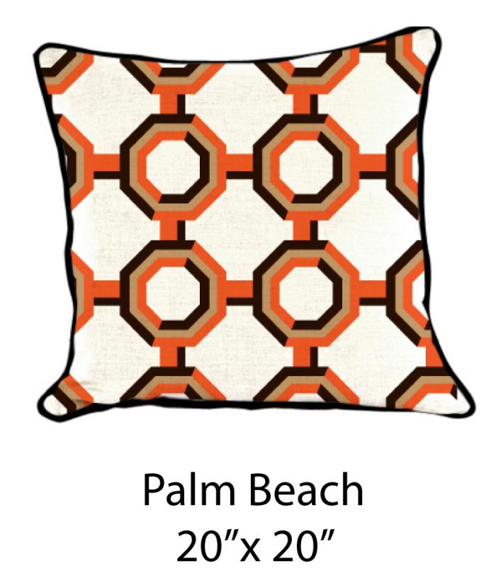 Palm Beach White/Orange/Brown/Mustard