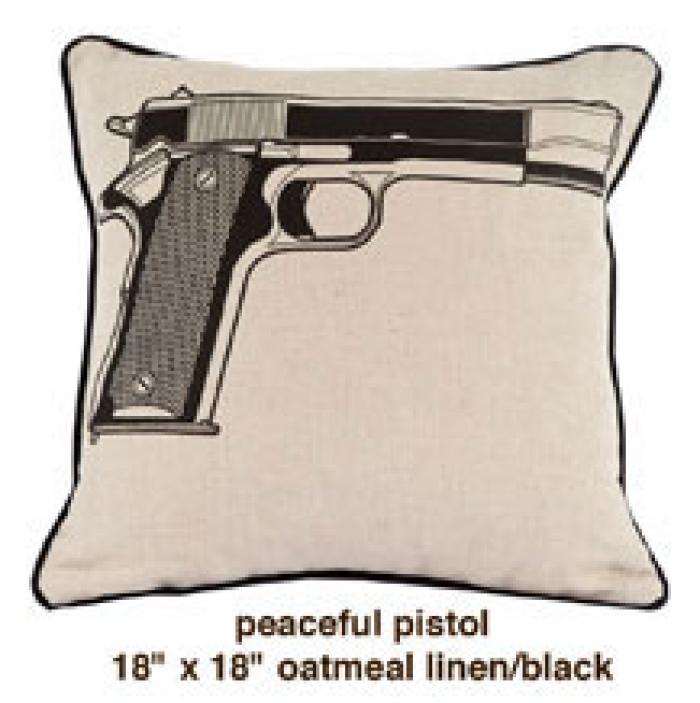 Peaceful Pistol Oatmeal Linen / Black