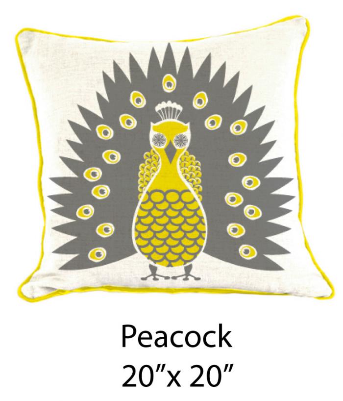 Peacock White/Yellow/Gray 