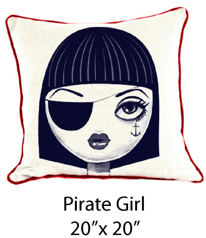 Pirate Girl White/Navy/Red 