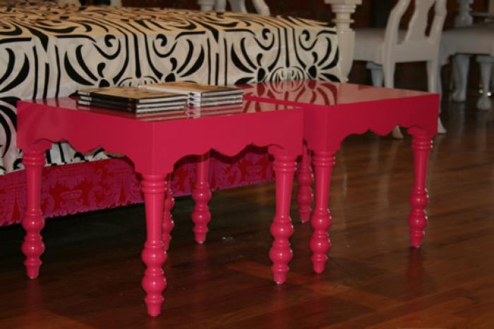 Hot Pink Regency Side Table