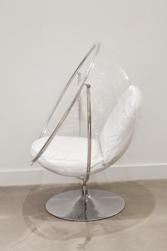 Standing Bubble Chair with Chrome Finish