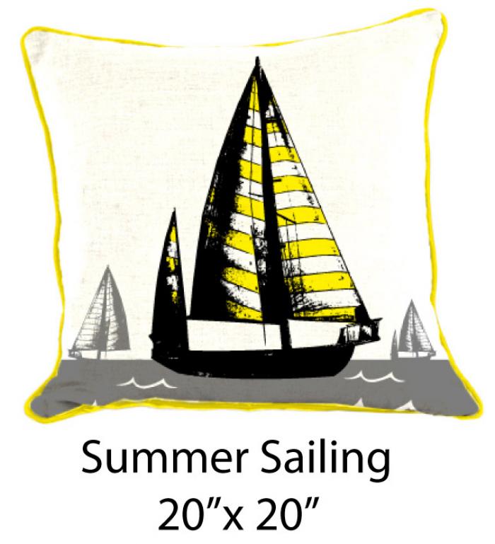 Summer Sailing White/Gray/Black/Yellow 