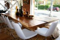 The eco dining table made from acacia tree wood