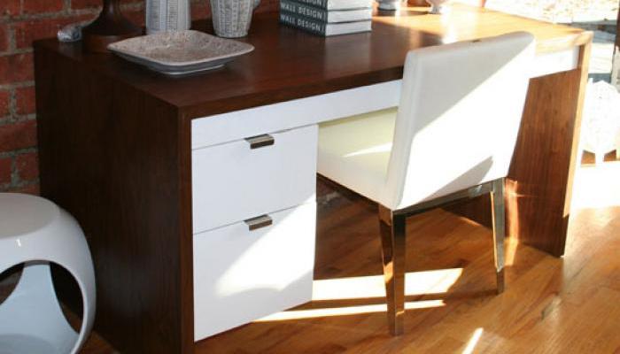 Www Roomservicestore Com Walnut Desk With 2 Drawers In White Finish