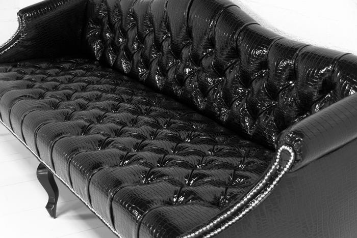 Mademoie Sofa, Alligator Leather Couch