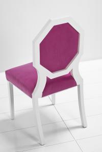 Octagon Dining Chair in Pink Velvet