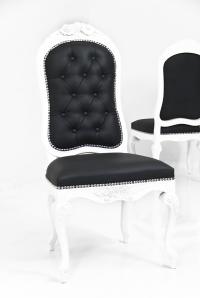 Monte Carlo Dining Chair in Charcoal Faux Leather