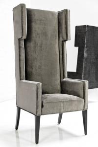 Tangier Wing Dining Chair in Brussels Charcoal