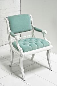 Edward Chair in Aqua Velvet