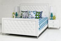 Palm Beach Bed in Ford White Faux Leather