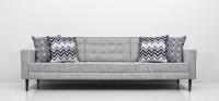 Mid Century Sofa in Grey Tweed