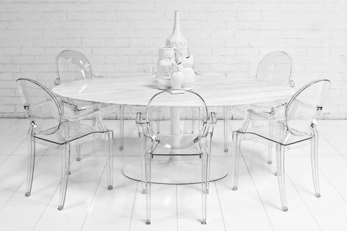 Oval tulip on sale dining table 78