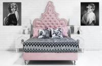 Tangier Bed in Majestic Pink Lady Velvet