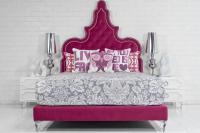 Tangier Bed in Hot Pink Velvet