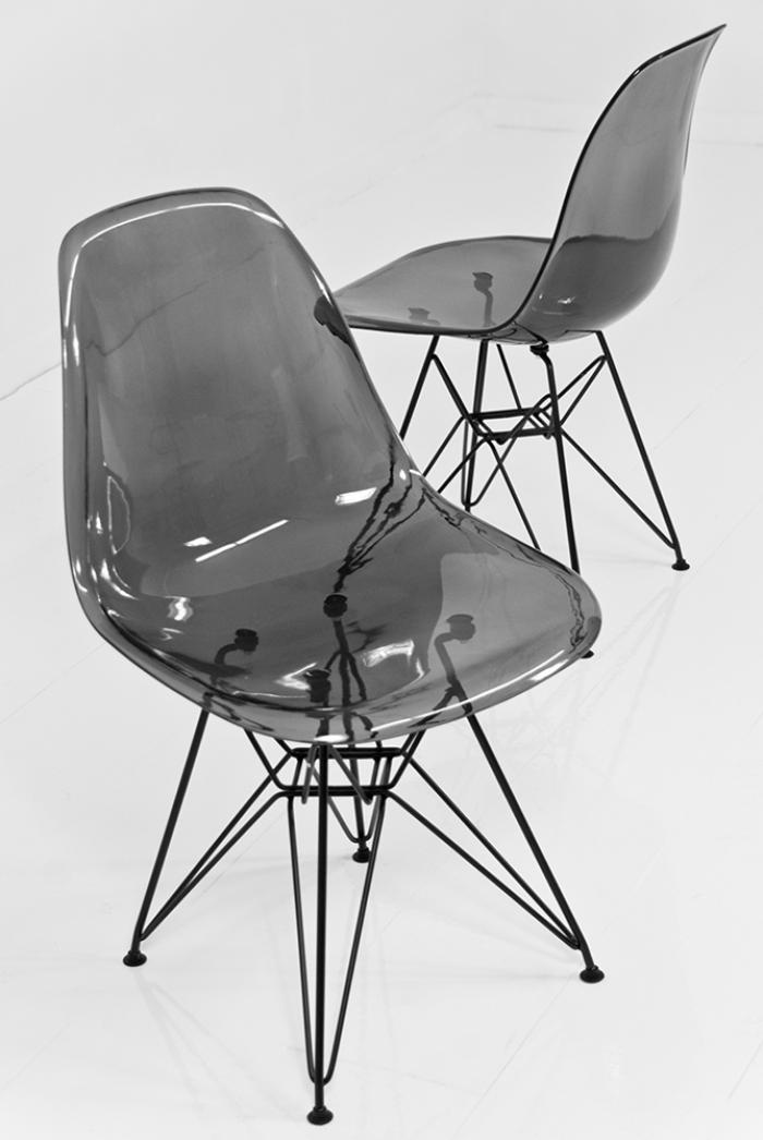 Clear Smoked Bucket Chair