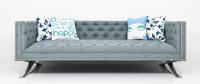Bronx Sofa in AQua Textured Linen