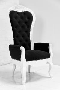 Riviera Wing Chair in Black Velvet