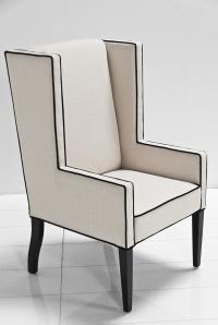 Mod Wing Dining Chair in Cream Linen