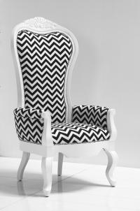 Riviera Wing Chair in Zig Zag Fabric
