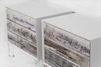 Cody Side Table in Recycled White Washed Wood