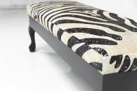 Zebra Cowhide Bench