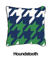 Houndstooth Blue/Green 