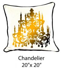 Chandelier White/Metaalic Gold/Black 