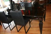 St. Tropez Black Mirrorred Dining Table