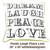 Dream Laugh Peace Love White / Black / Green