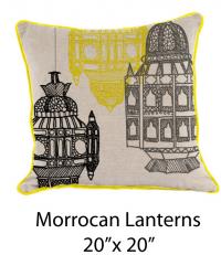 Morrocan Lantern Oatmeal/Black/Yellow/Gray  